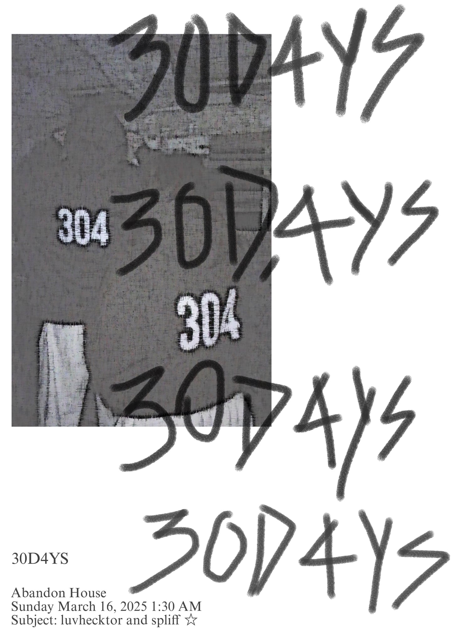 30D4YS "ABANDON HOUSE" GRAPHIC T-SHIRT