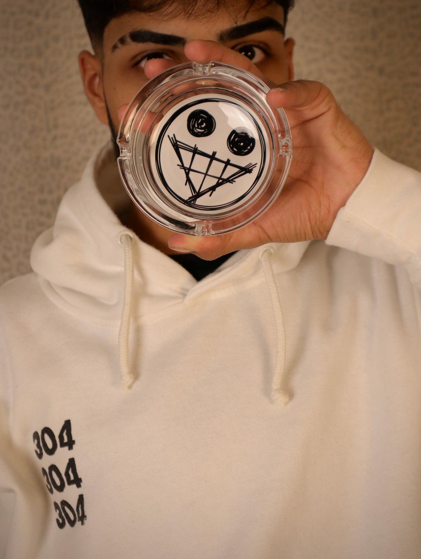GLASS “FAKE SMILE” ASH TRAY
