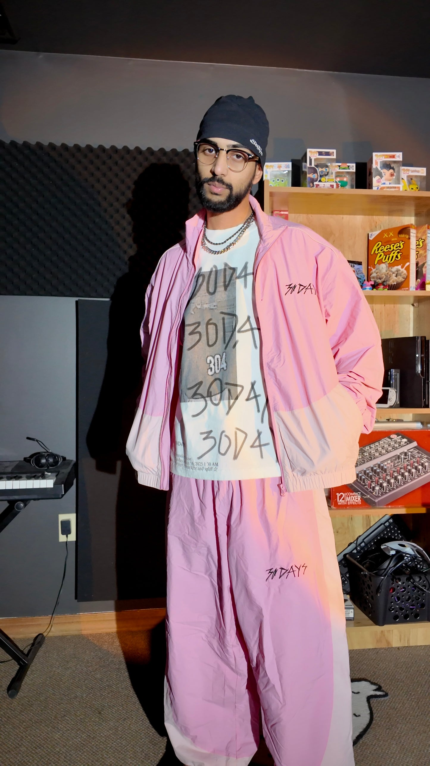 “30D4YS” 2TONE PiNK WiNDBREAKER ZiP-UP JACKET
