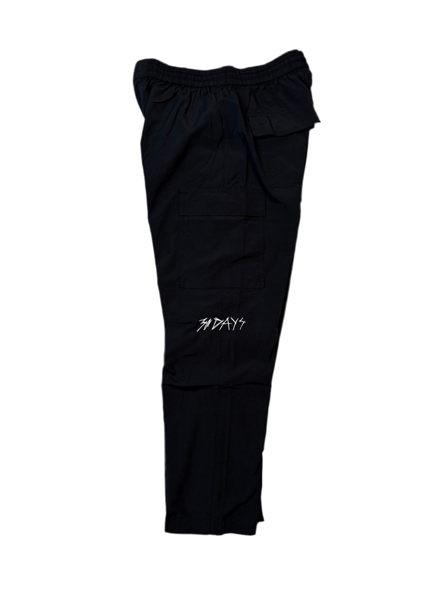 BLACK "30D4YS" WINDBREAKER CARGO PANTS