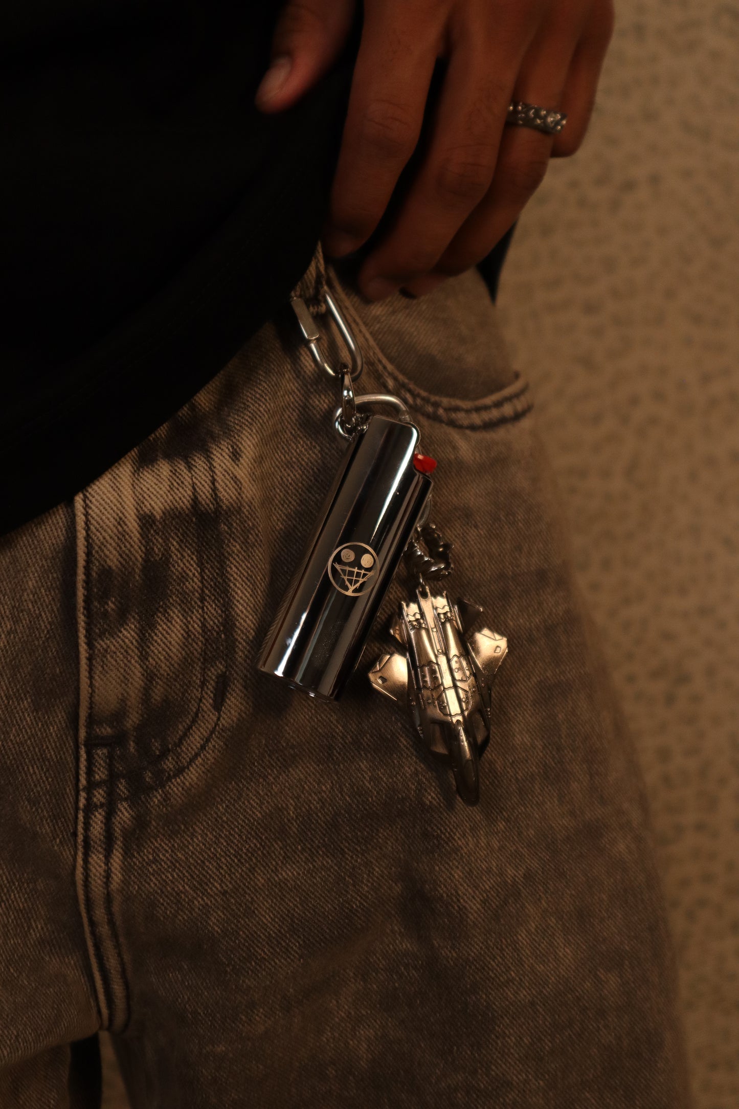 STAINLESS STEEL “FAKE SMILE” LIGHTER CASE