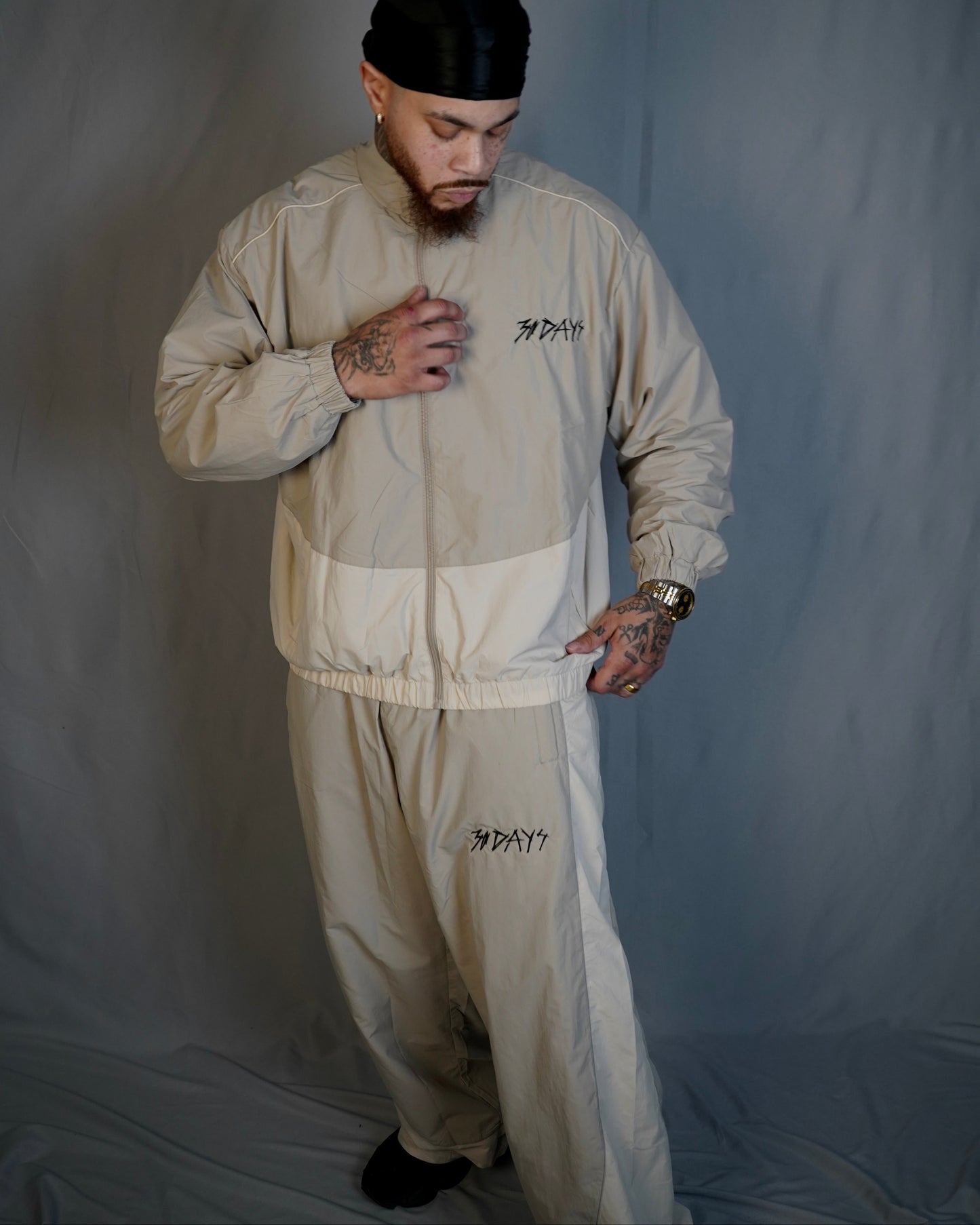 “30D4YS” 2TONE SAND WiNDBREAKER PANTS