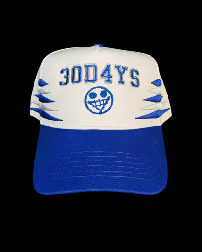 "FAKE SMILE" DIAMOND CUT SNAPBACK HAT