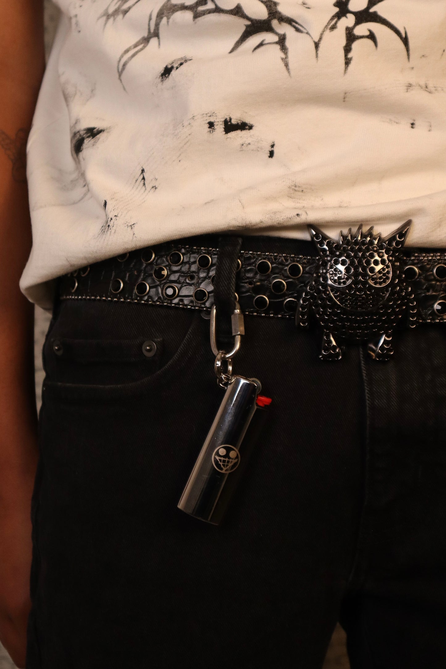 STAINLESS STEEL “FAKE SMILE” LIGHTER CASE