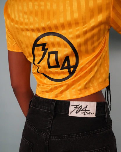 "304 HERO" YELLOW CROPPED SOCCER JERSEY