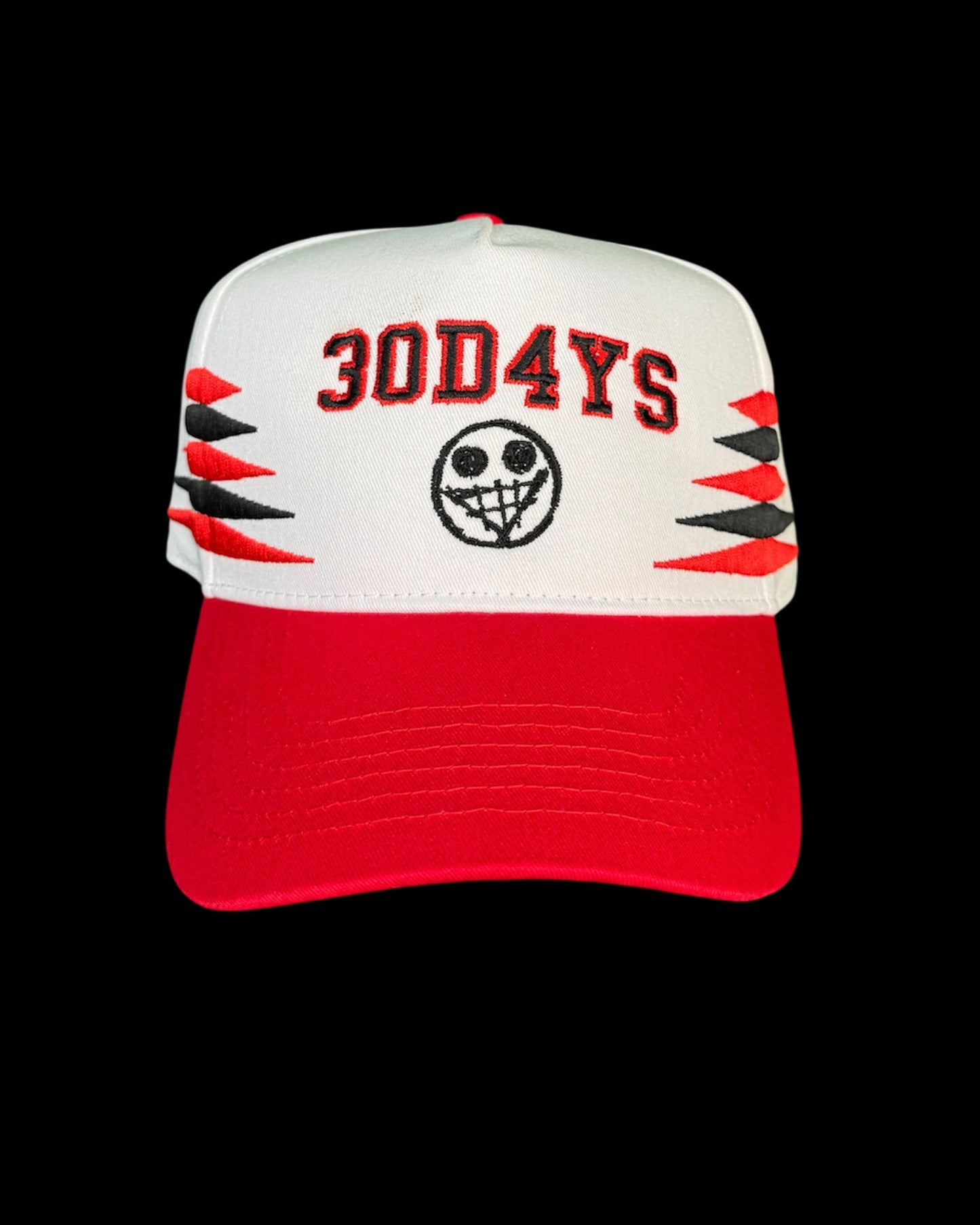 "FAKE SMILE" DIAMOND CUT SNAPBACK HAT