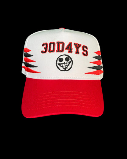 "FAKE SMILE" DIAMOND CUT SNAPBACK HAT