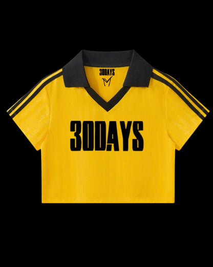 "304 HERO" YELLOW CROPPED SOCCER JERSEY