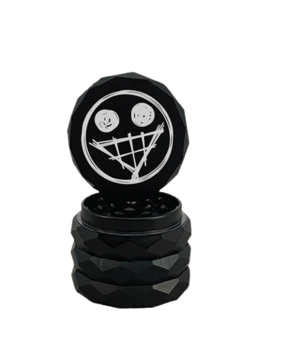 BLACK ALUMINUM “FAKE SMILE” GRINDER