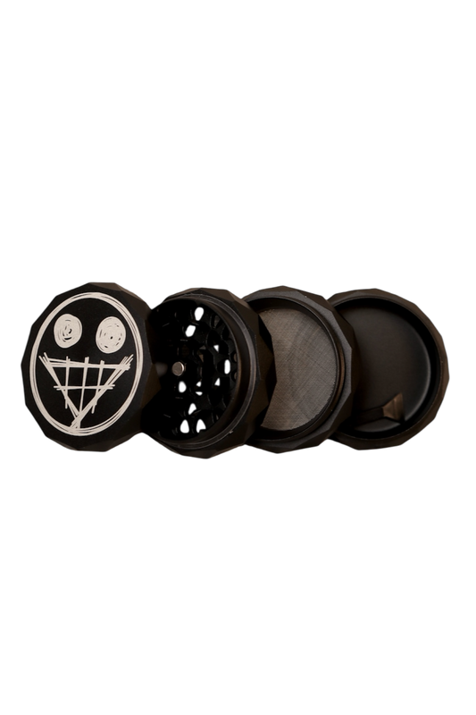 BLACK ALUMINUM “FAKE SMILE” GRINDER