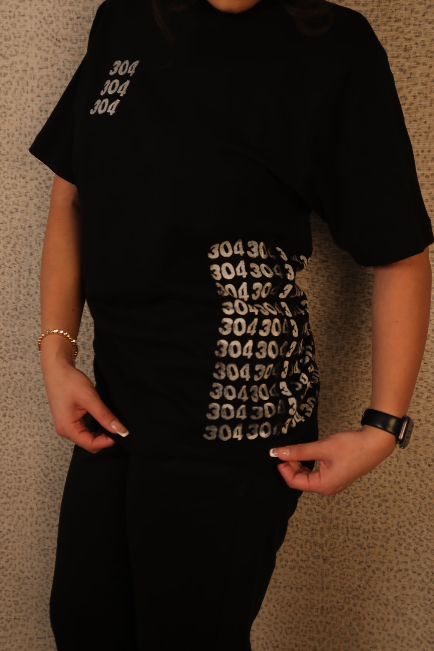 BLACK “304 REPEATER" T-SHIRT