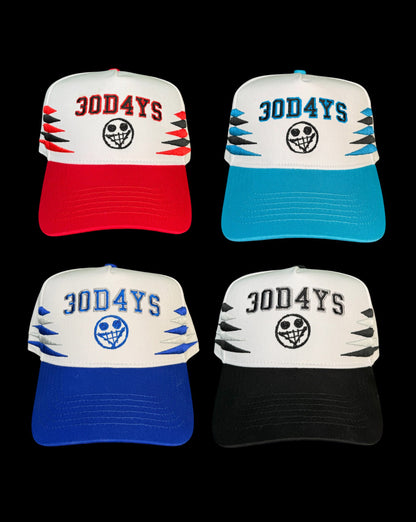 "FAKE SMILE" DIAMOND CUT SNAPBACK HAT