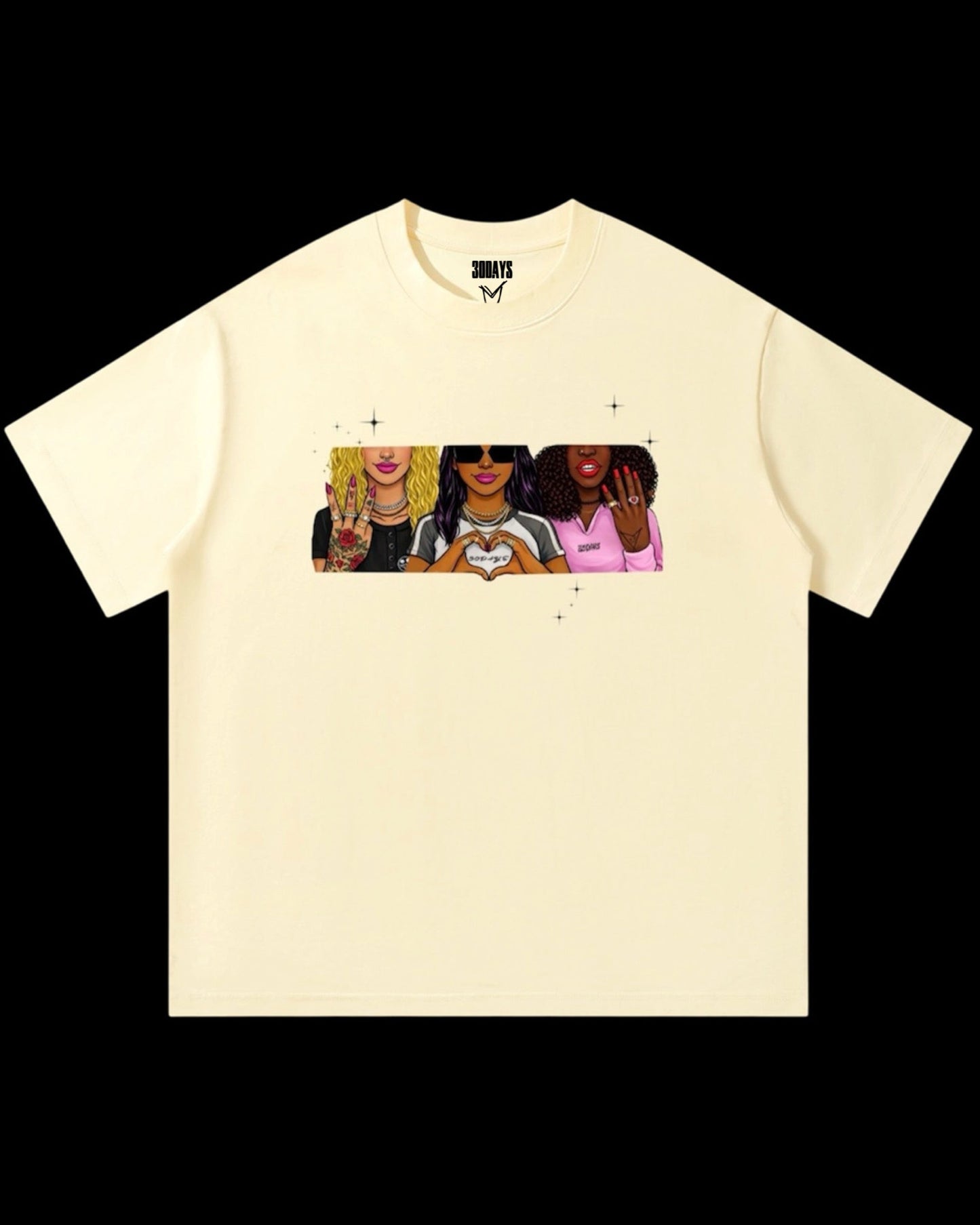 "30D4YS BADDIES" GRAPHIC T-SHIRT
