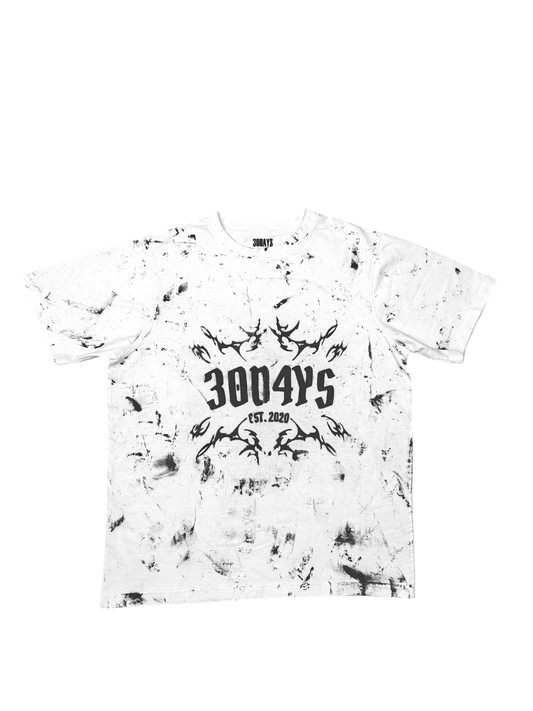 WHITE “30D4YS EST. 2020" SPLATTER T-SHIRT
