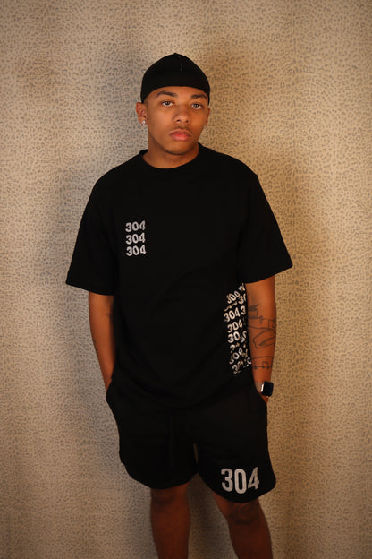 BLACK “304 REPEATER" T-SHIRT