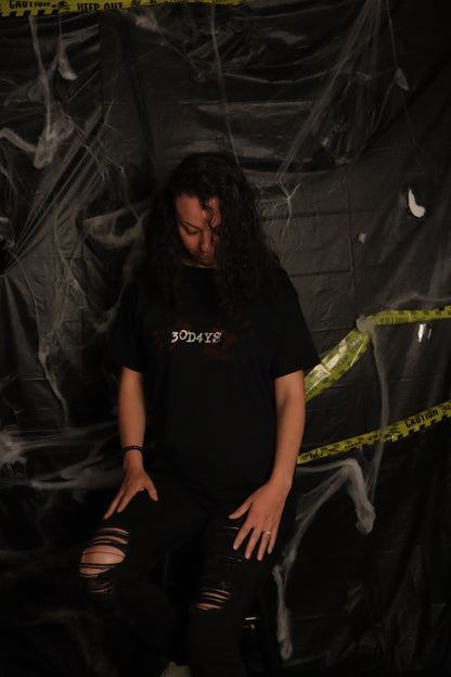 BLACK “30D4YS BL00DY H4NDS" T-SHIRT
