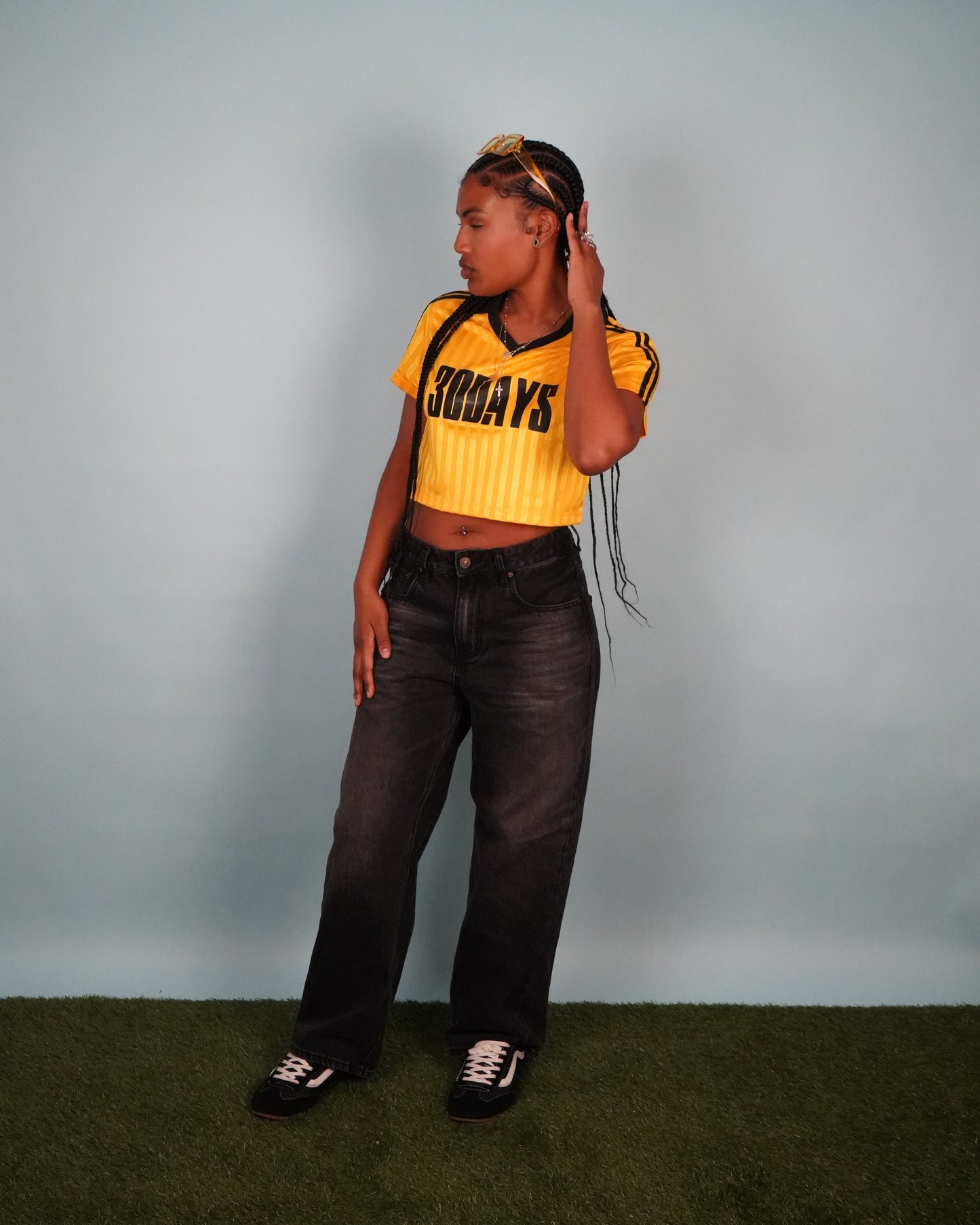 "304 HERO" YELLOW CROPPED SOCCER JERSEY