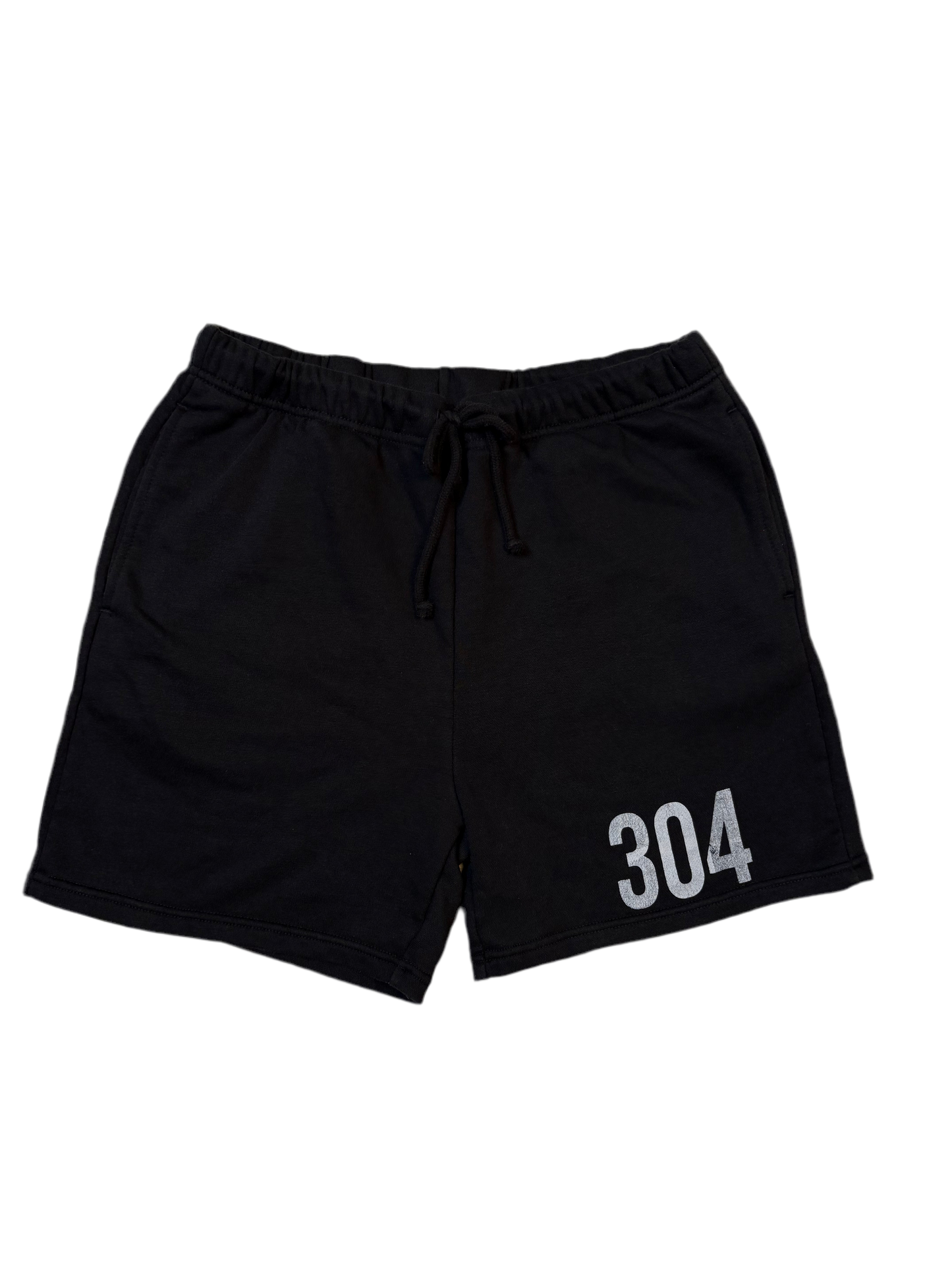 BLACK "BOLD 304" SWEATSHORTS