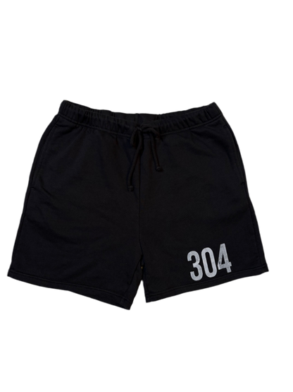 BLACK "BOLD 304" SWEATSHORTS