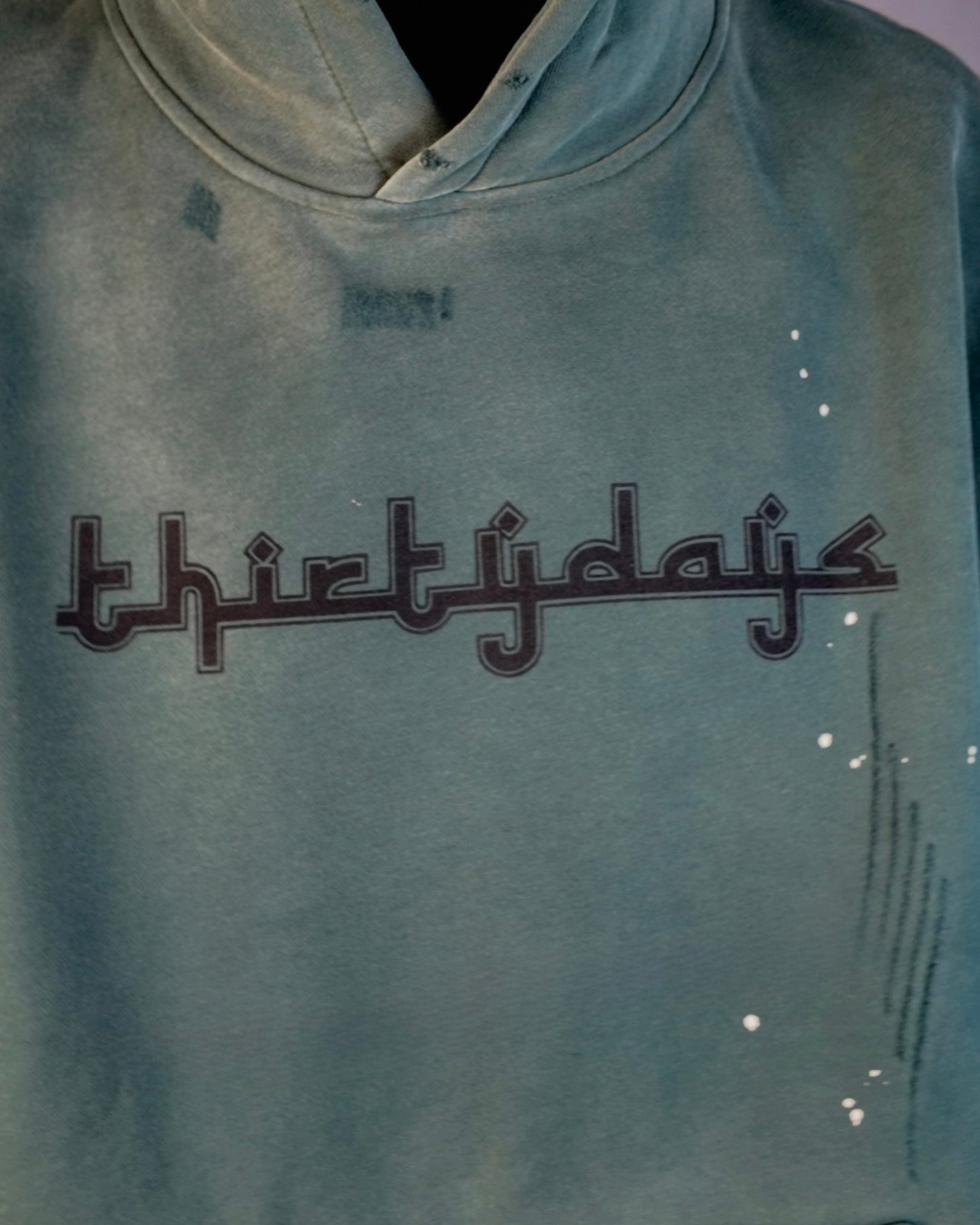 "thirtydays" ALPINE GREEN ARABIC HOODIE