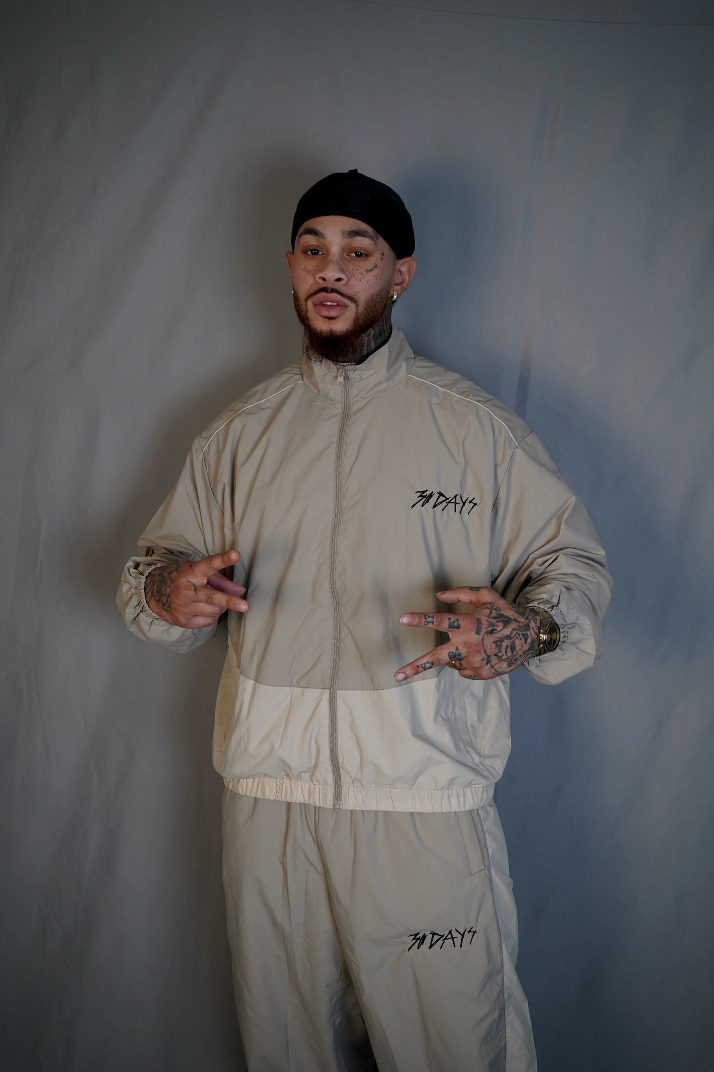 “30D4YS” 2TONE SAND WiNDBREAKER ZiP-UP JACKET