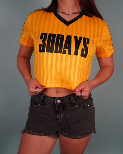 "304 HERO" YELLOW CROPPED SOCCER JERSEY