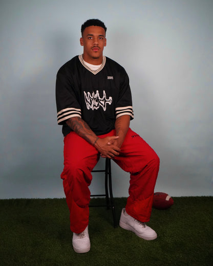 "304 FLAME" BLACK VINTAGE FOOTBALL JERSEY