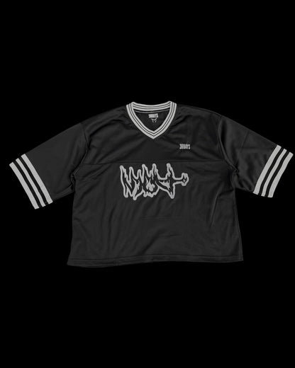 "304 FLAME" BLACK VINTAGE FOOTBALL JERSEY