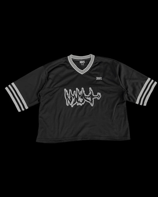 "304 FLAME" BLACK VINTAGE FOOTBALL JERSEY