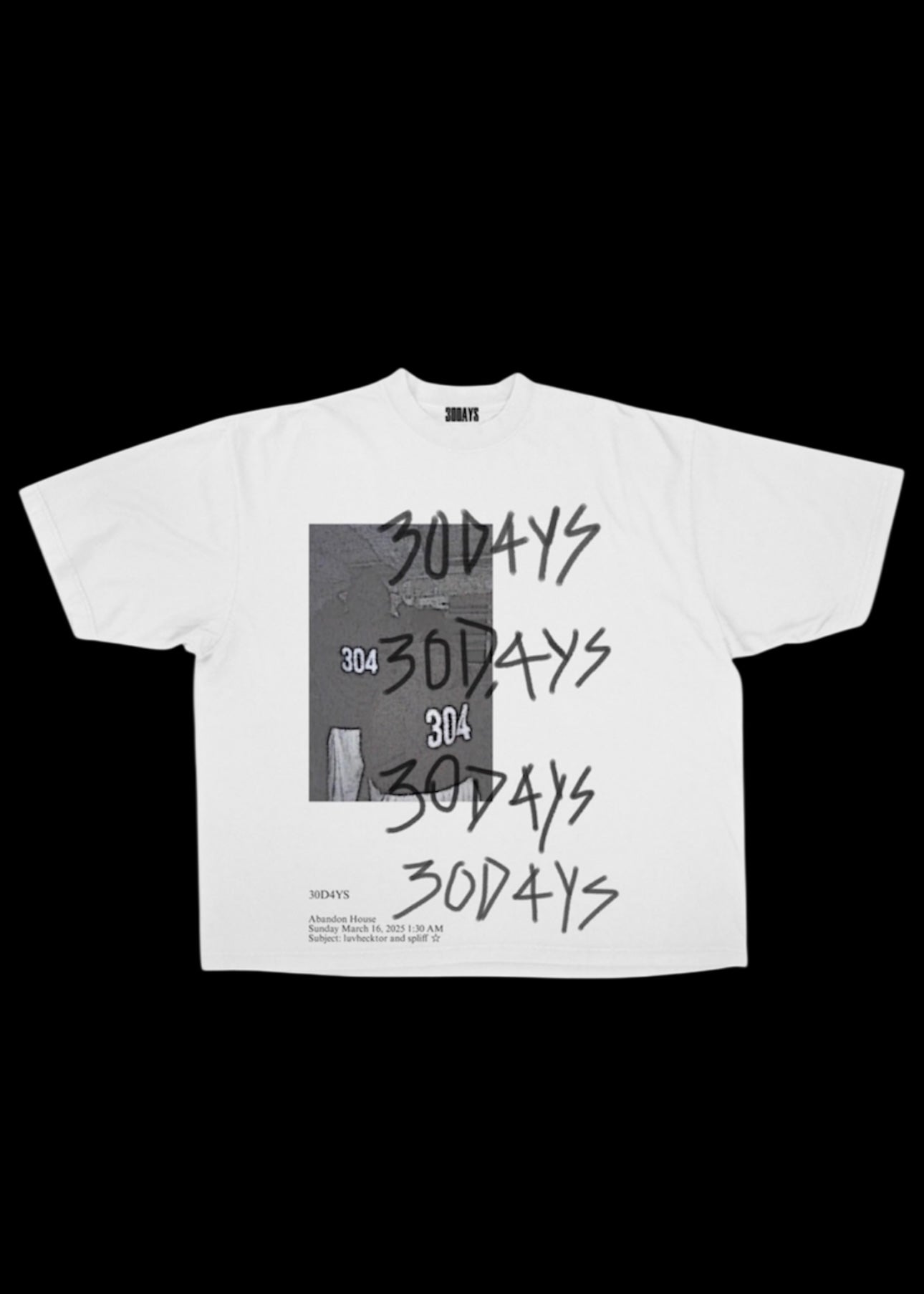 30D4YS "ABANDON HOUSE" GRAPHIC T-SHIRT