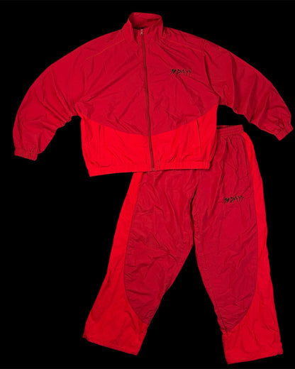 “30D4YS” 2TONE RED WiNDBREAKER TRACK-SUiT