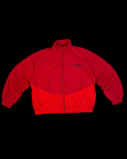 “30D4YS” 2TONE RED WiNDBREAKER ZiP-UP JACKET