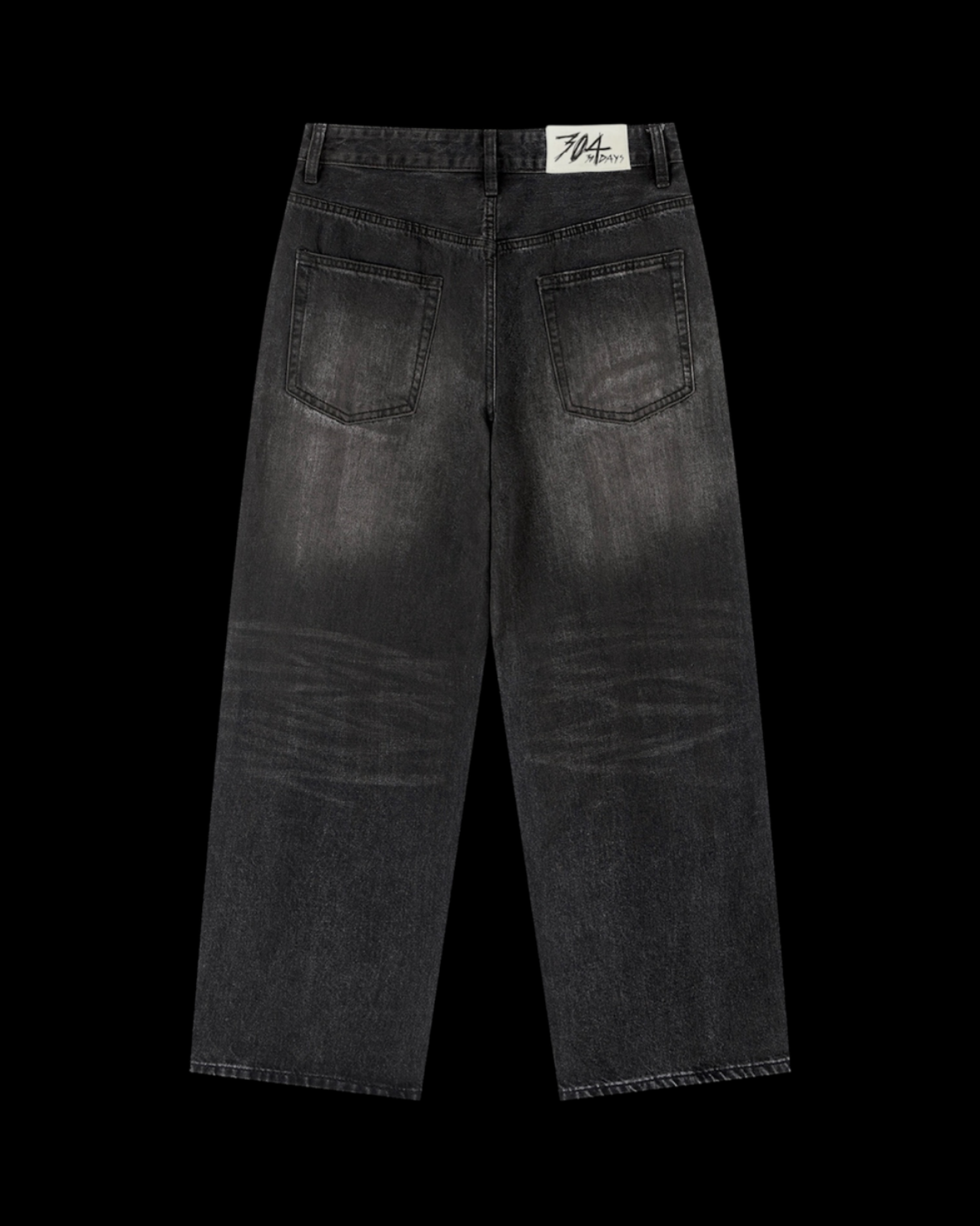"304/ 30D4YS" BLACK DENIM JEANS