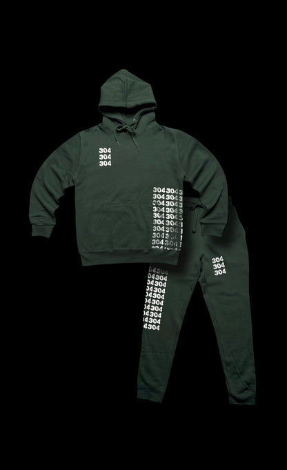 HUNTER GREEN “304 REPEATER” SWEAT SUIT