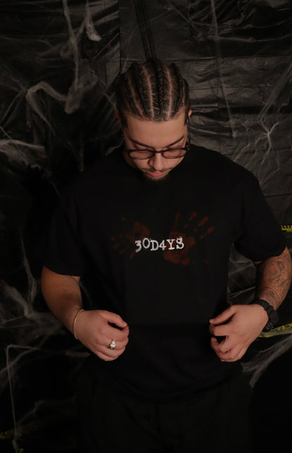 BLACK “30D4YS BL00DY H4NDS" T-SHIRT