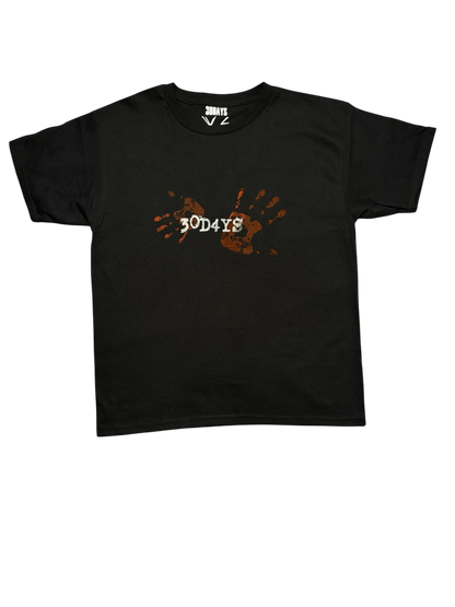 BLACK “30D4YS BL00DY H4NDS" T-SHIRT
